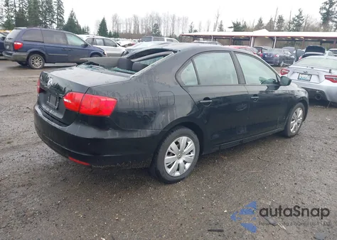 2012 Volkswagen Jetta 2.0L S из США, поврежденный, VIN 3VW1K7AJ8CM342597